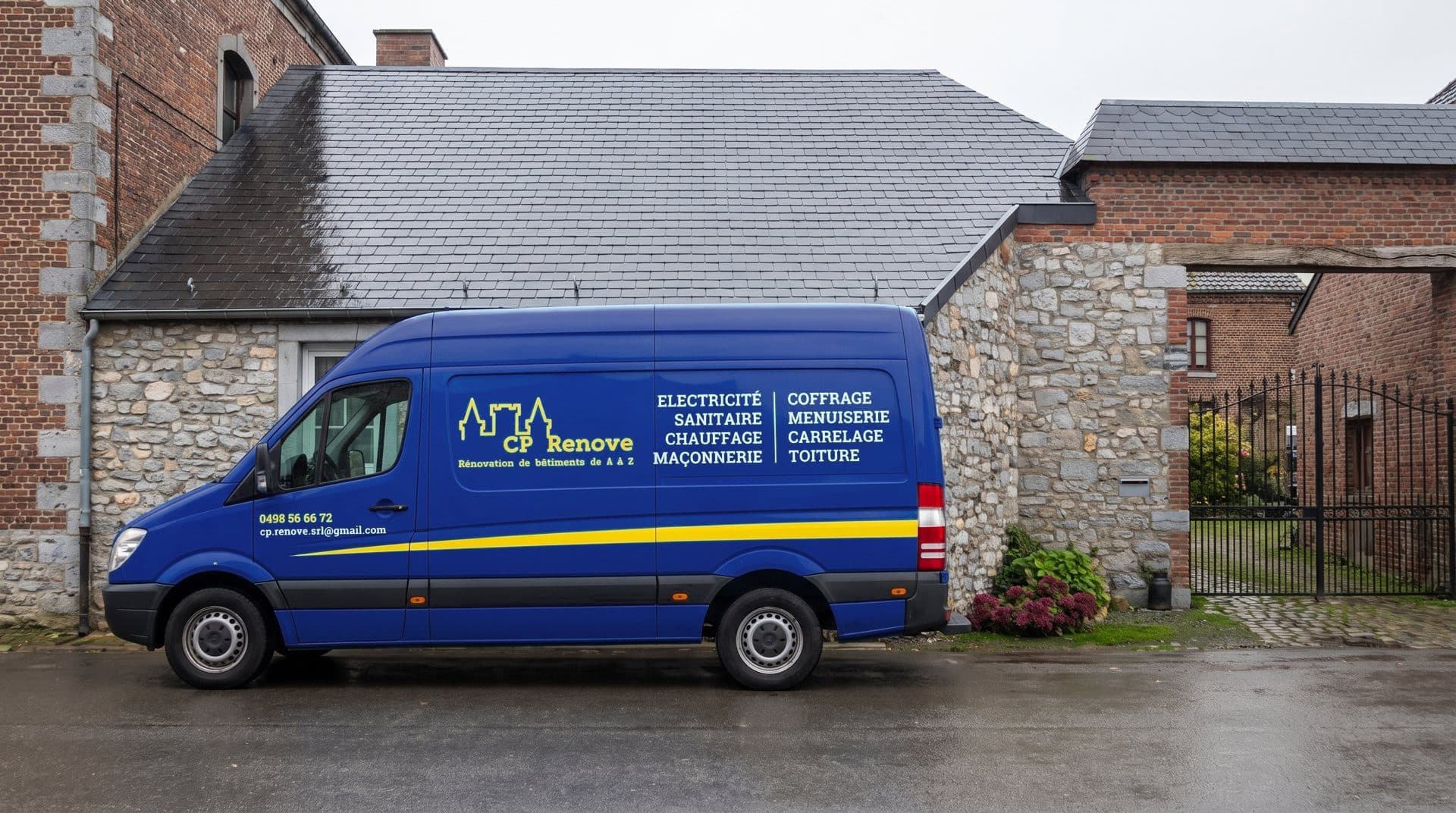 Camionnette CP Renove en intervention à Ans
